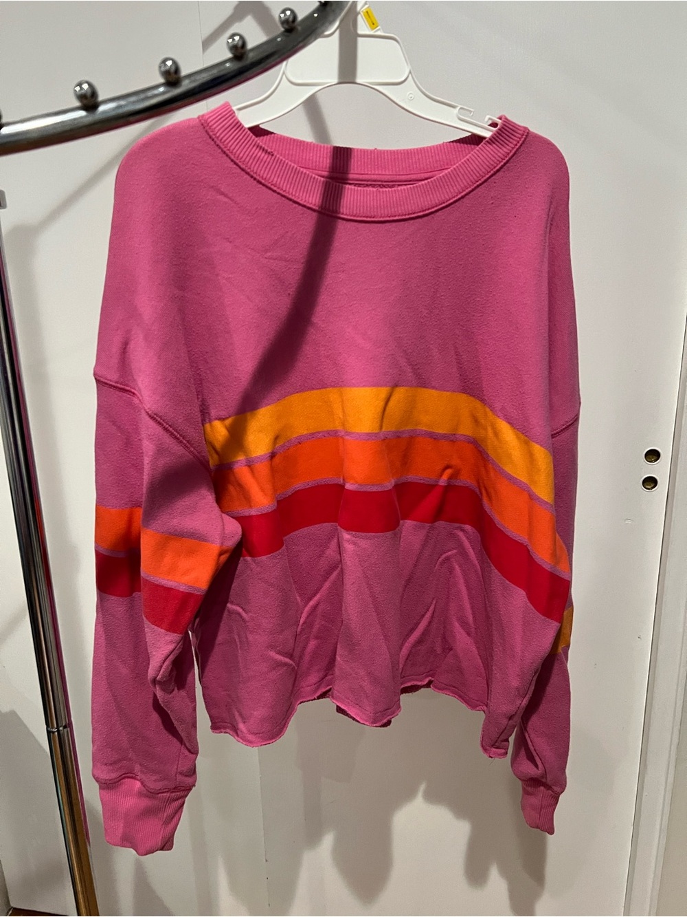 Pink Striped Crewneck Sweatshirt - Aerie